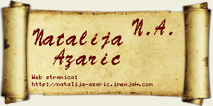 Natalija Azarić vizit kartica